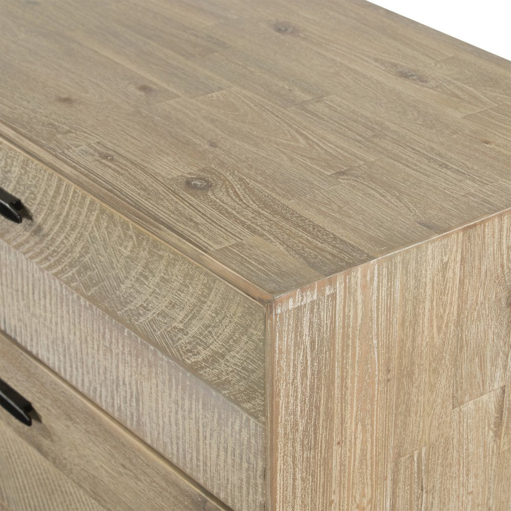 Brown Solid Wood Six Drawer Double Dresser - 63-inch