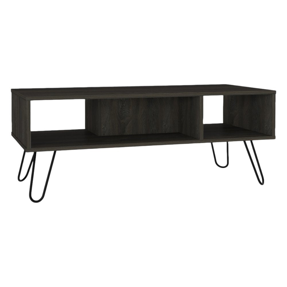 Set of Two Espresso and Black Wood Furniture Set