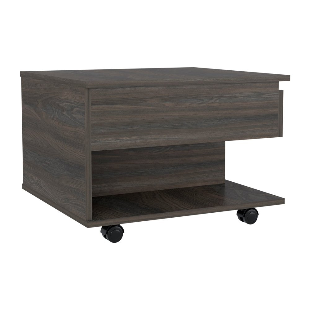 Set of Two Espresso and Black Wood Wheel Furniture Set