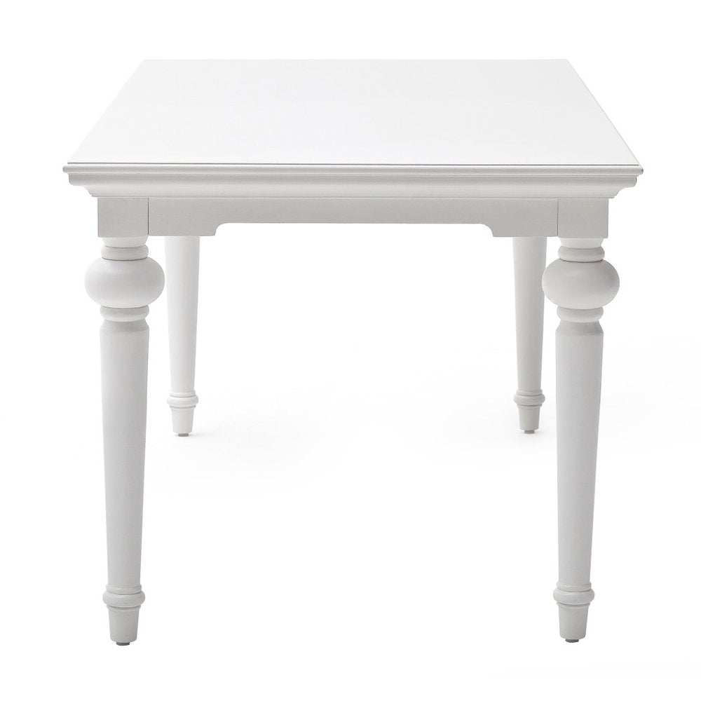 White Solid Wood Dining Table - 71-inch