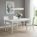 White Solid Wood Dining Table - 71-inch