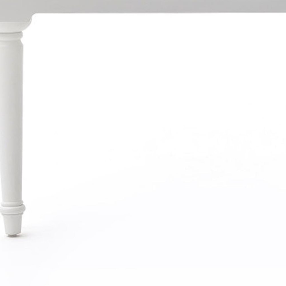 White Solid Wood Dining Table - 71-inch