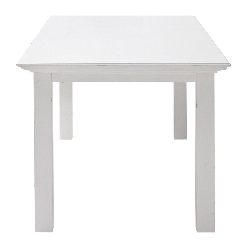 White Solid Wood Dining Table - 63-inch