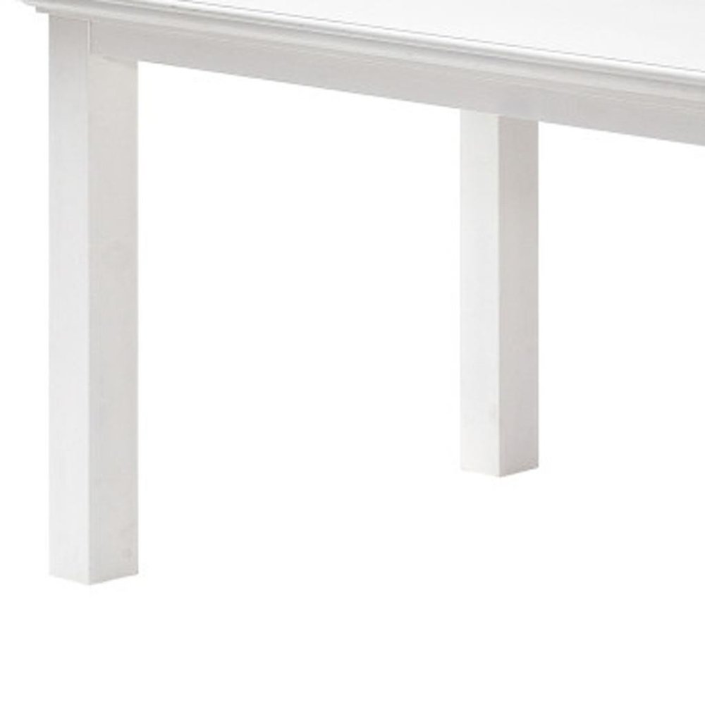 White Solid Wood Dining Table - 63-inch