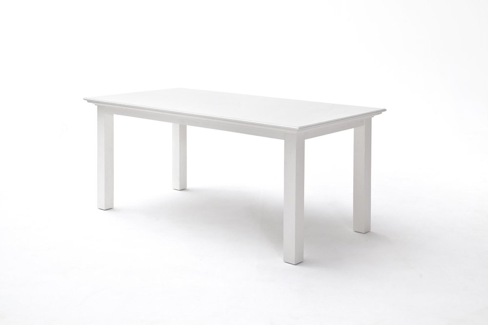 White Solid Wood Dining Table - 71-inch