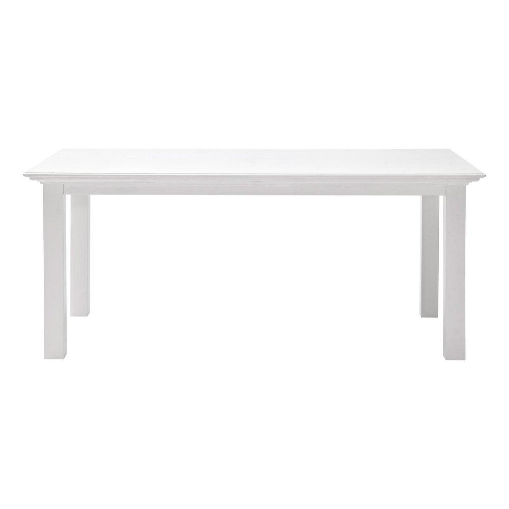 White Solid Wood Dining Table - 71-inch