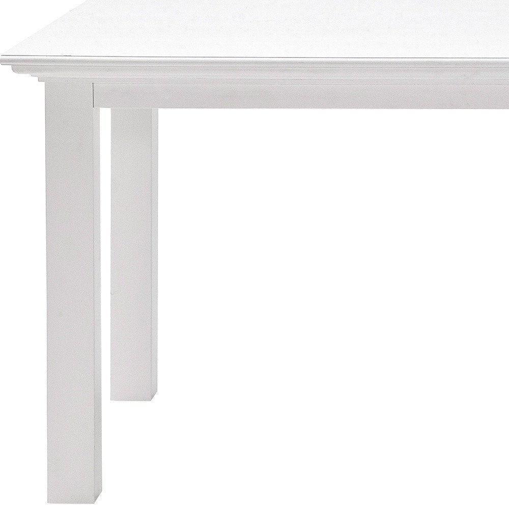 White Solid Wood Dining Table - 71-inch