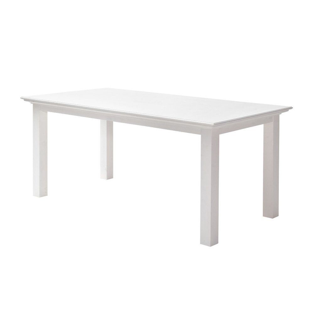 White Solid Wood Dining Table - 79-inch