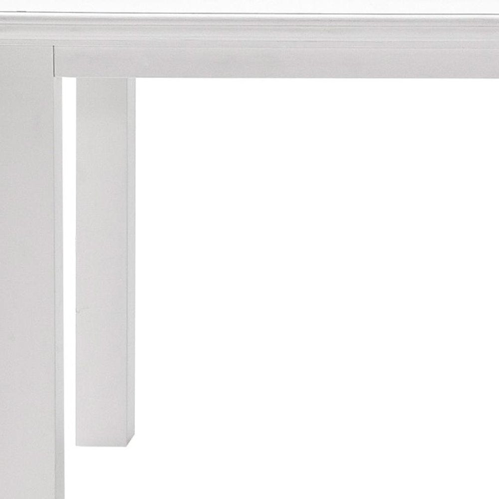 White Solid Wood Dining Table - 79-inch