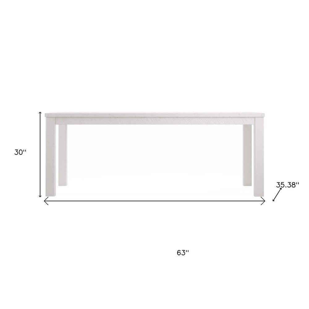 Gray Solid Wood Dining Table - 35-inch