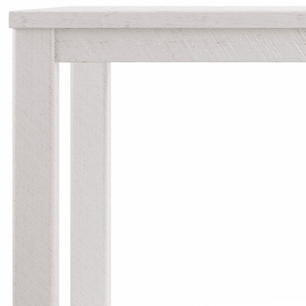 Gray Solid Wood Dining Table - 35-inch
