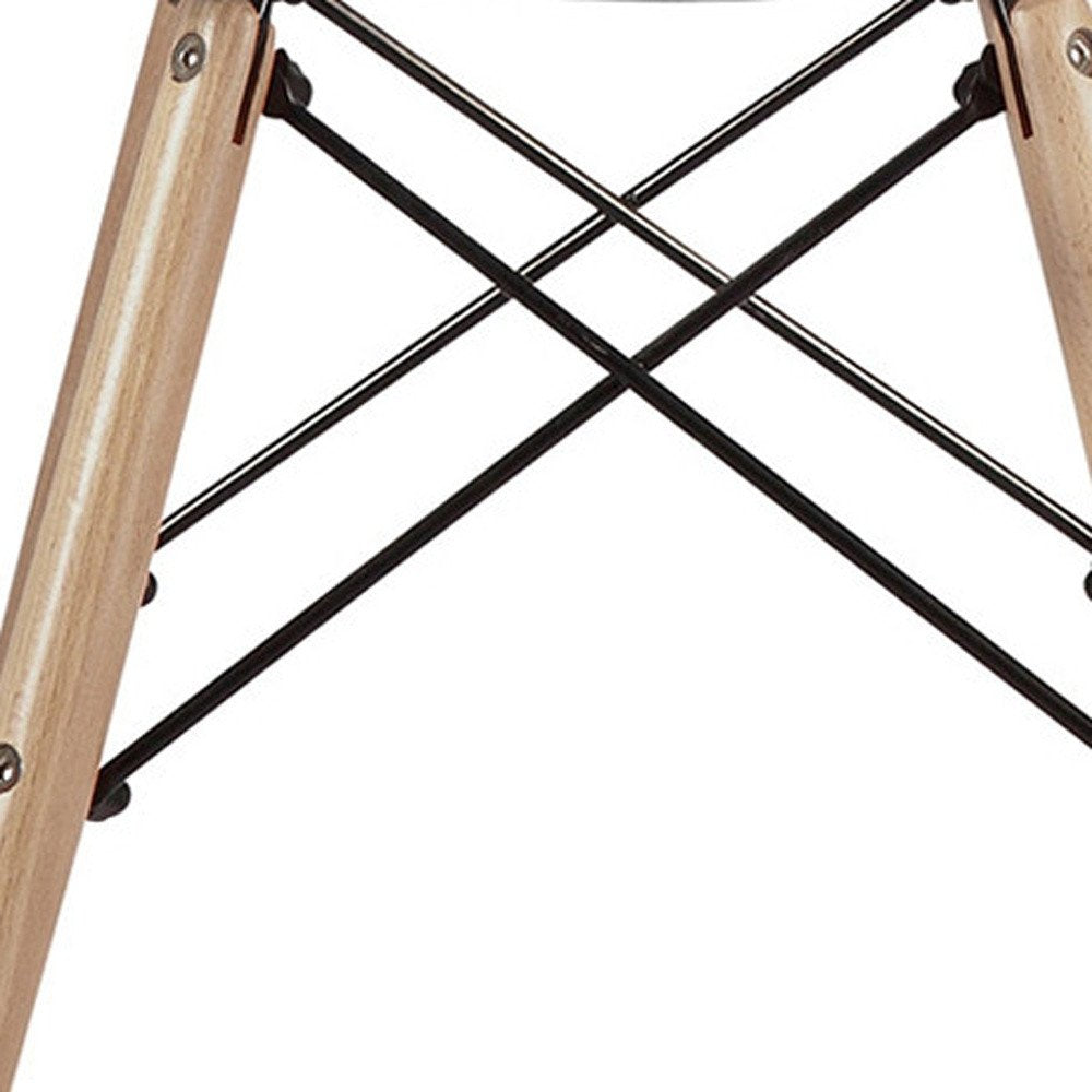 Clear and Natural Heavy Duty Plastic and Wood Dining Side Chair