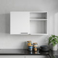 White Wood Wall Mounted Accent Cabinet with Single Door - 39-inch