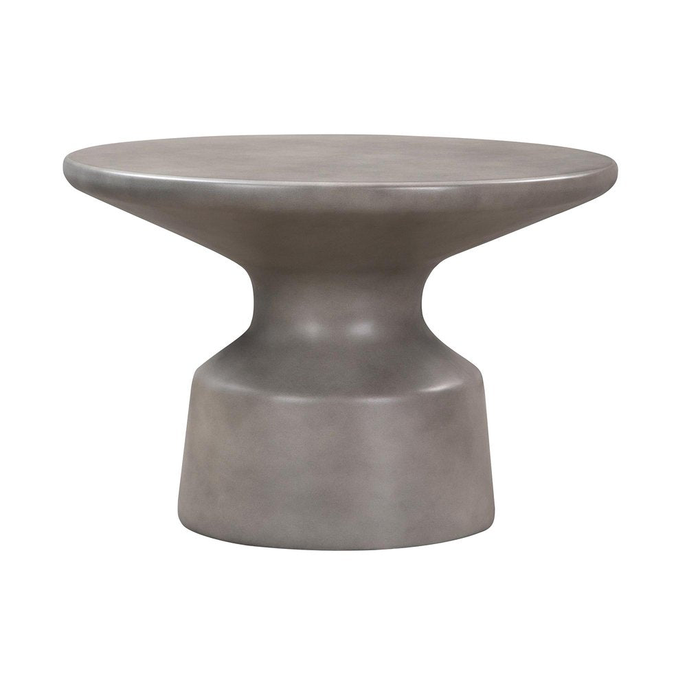Gray Concrete Round Coffee Table - 24-inch