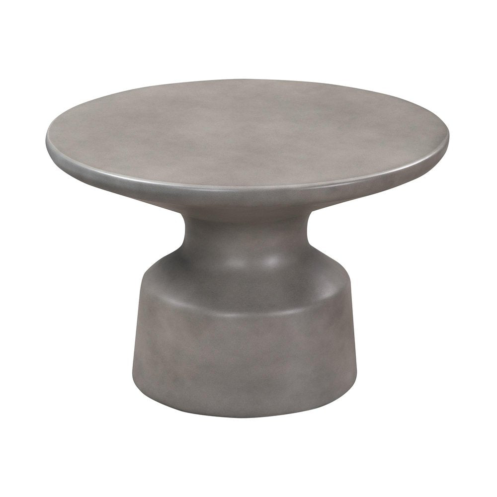Gray Concrete Round Coffee Table - 24-inch