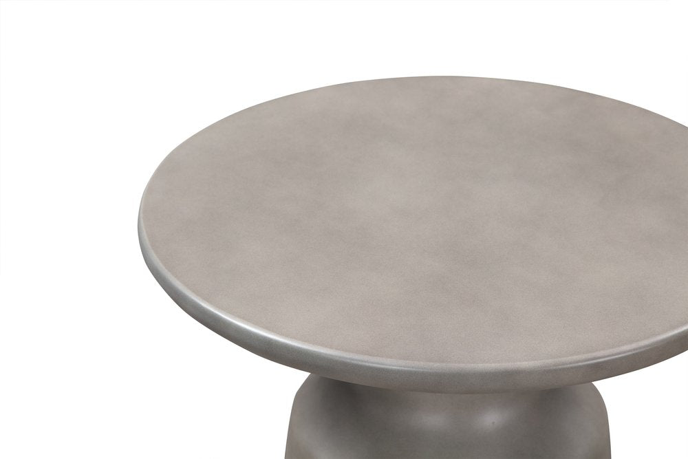Gray Concrete Round Coffee Table - 24-inch