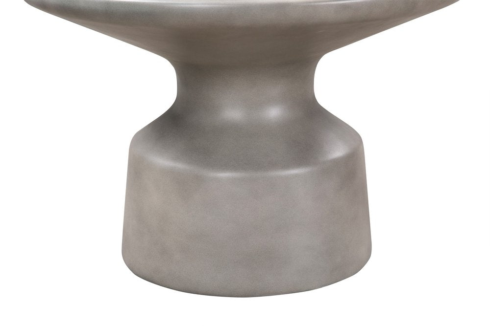 Gray Concrete Round Coffee Table - 24-inch
