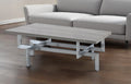 Gray and Silver Stainless Steel Coffee Table - 51-inch