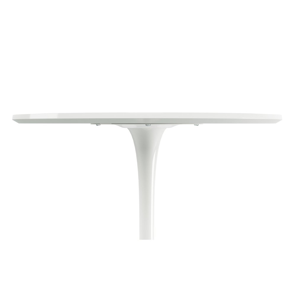 White Metal Dining Table - 36-inch