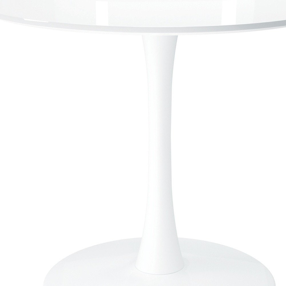 White Metal Dining Table - 36-inch