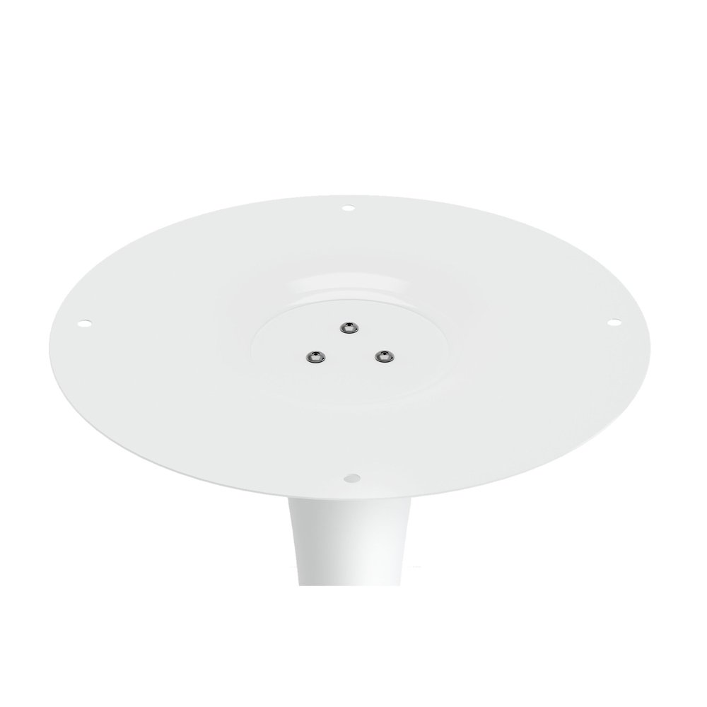 White Metal Dining Table - 36-inch