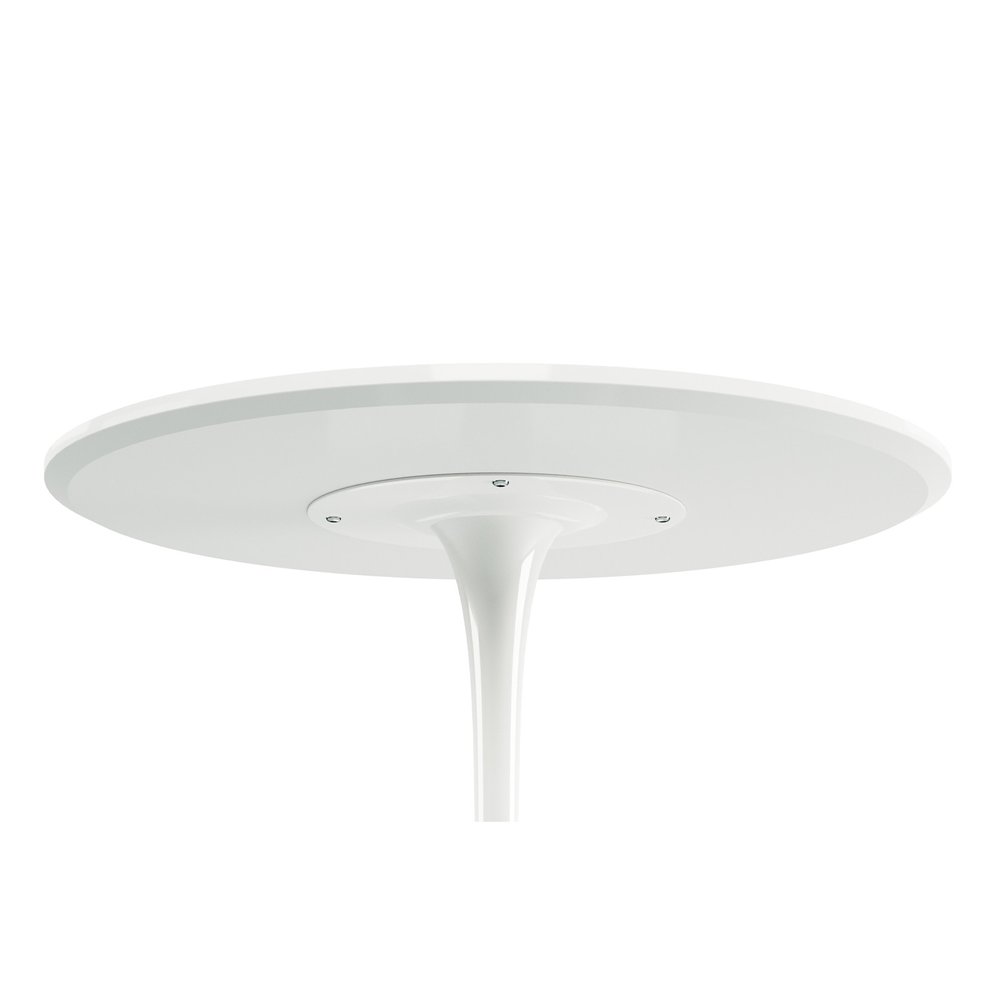 White Metal Dining Table - 32-inch