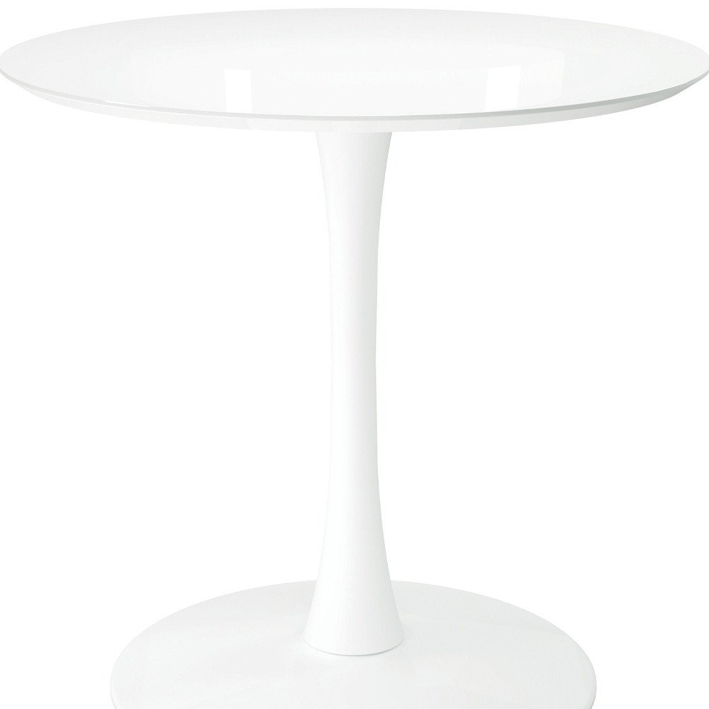 White Metal Dining Table - 32-inch