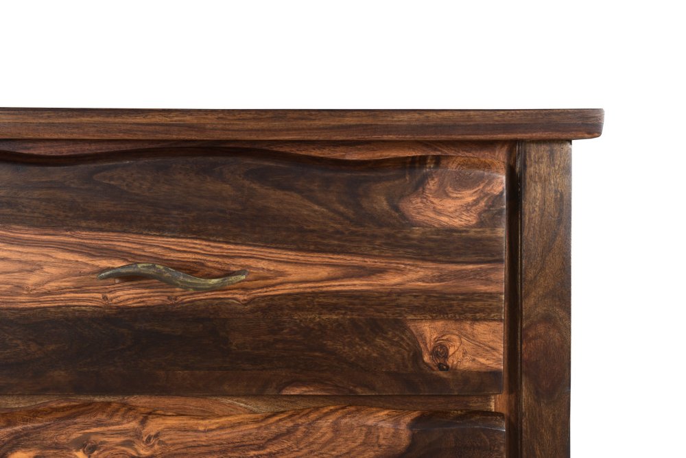 Dark Brown Solid Wood Six Drawer Dresser - 60-inch