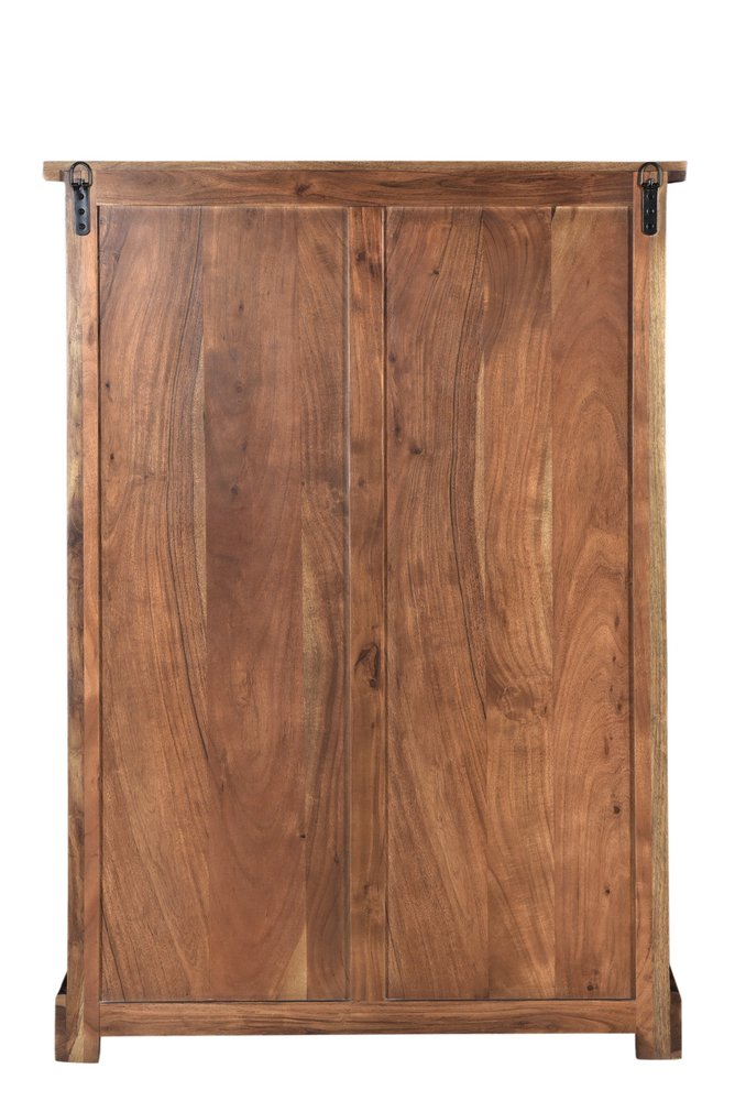 Dark Brown Solid Wood Five Drawer Chest - 36-inch