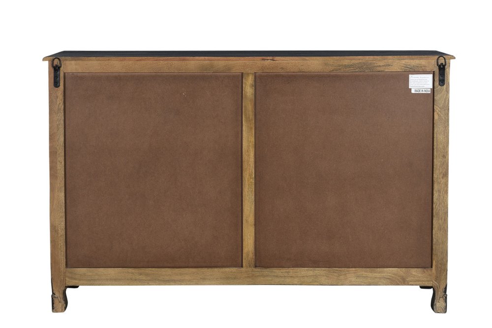 Black Solid Wood Seven Drawer Dresser - 57-inch