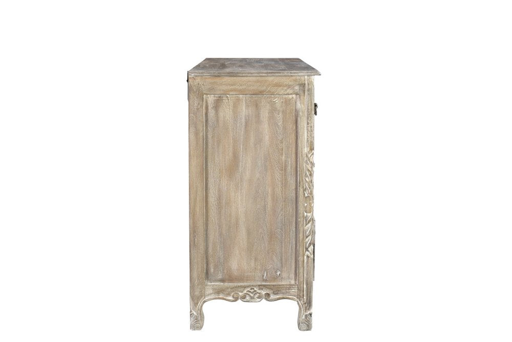Gray Solid Wood Seven Drawer Dresser - 57-inch