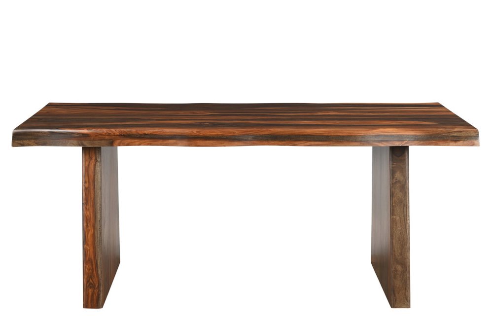 Dark Brown Solid Wood Dining Table - 74-inch