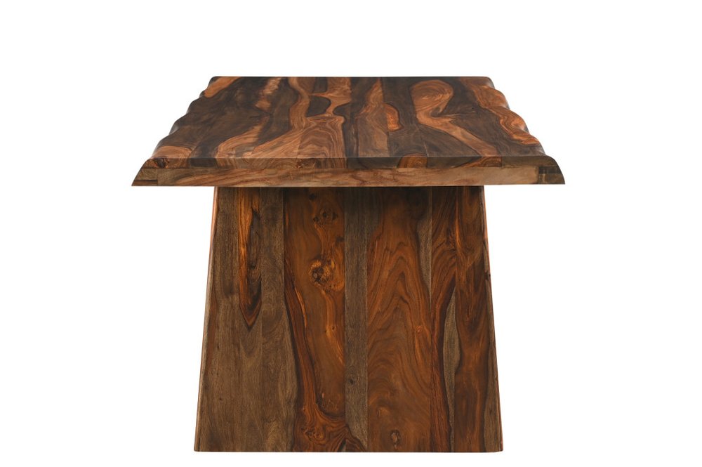 Dark Brown Solid Wood Dining Table - 74-inch