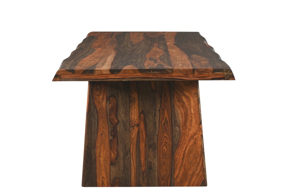 Dark Brown Solid Wood Dining Table - 86-inch