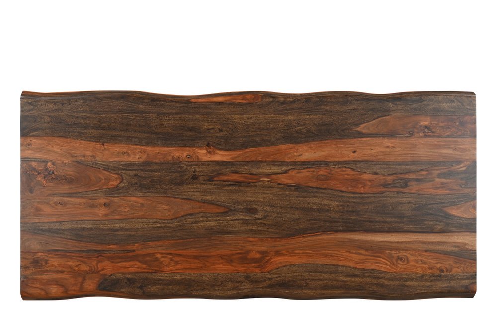 Dark Brown Solid Wood Dining Table - 86-inch