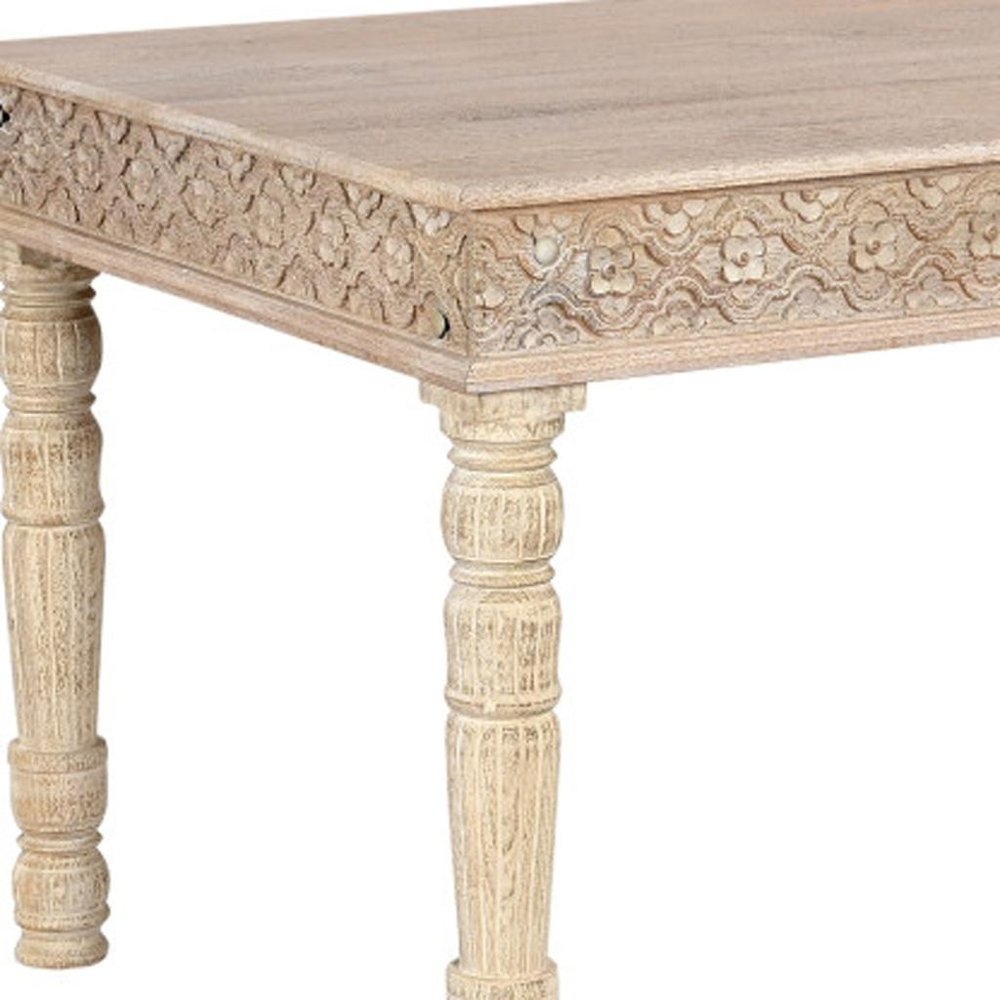 White Solid Wood Dining Table - 60-inch