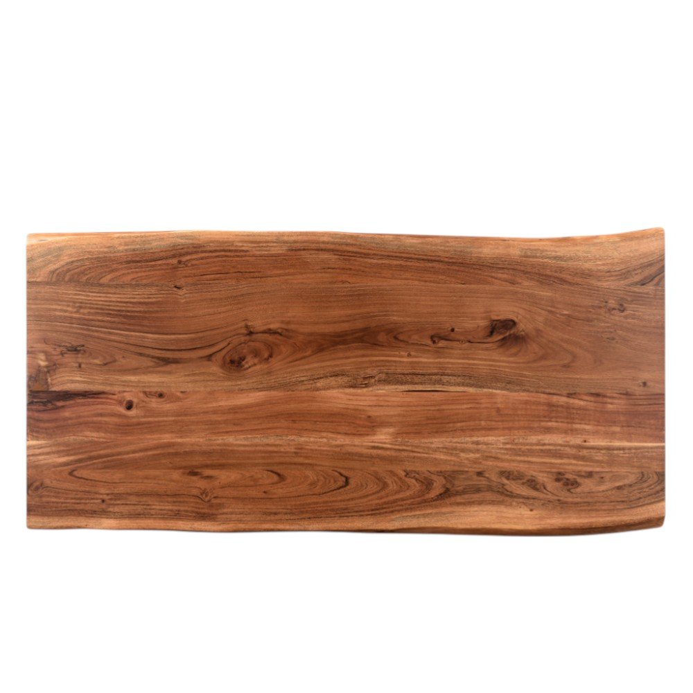 Brown Solid Wood Sled Coffee Table - 51-inch