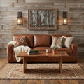 Brown Solid Wood Sled Coffee Table - 51-inch