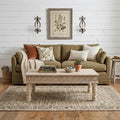 White Solid Wood Distressed Coffee Table - 51-inch