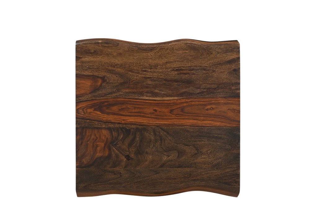 Dark Brown and Brown Wood Solid Wood Square End Table - 23-inch