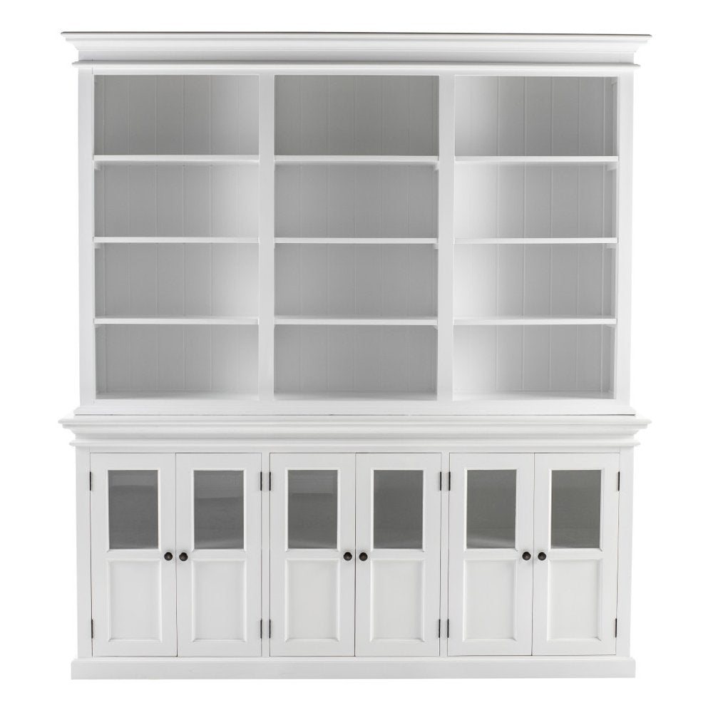 Antiqued White Solid Wood Pantry or Storage Closet - 87-inch