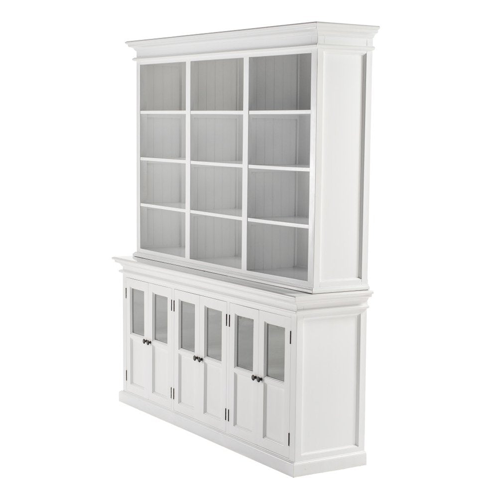 Antiqued White Solid Wood Pantry or Storage Closet - 87-inch