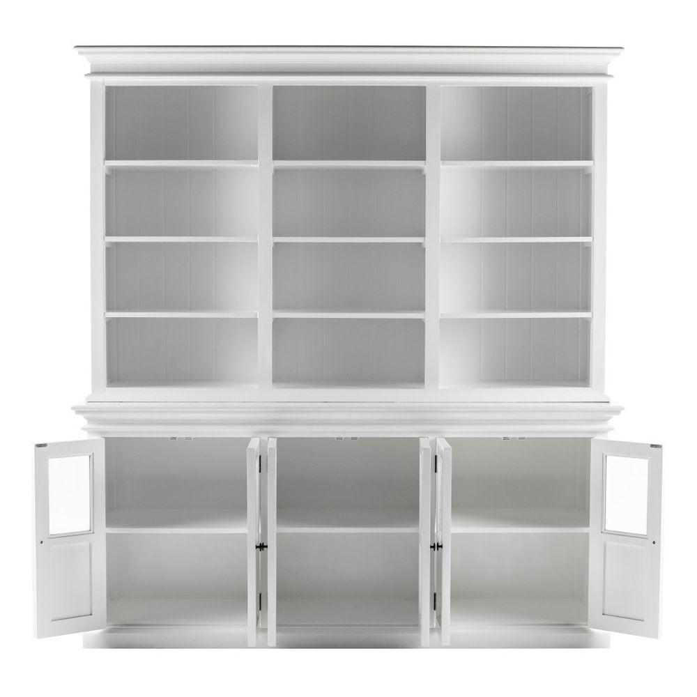 Antiqued White Solid Wood Pantry or Storage Closet - 87-inch