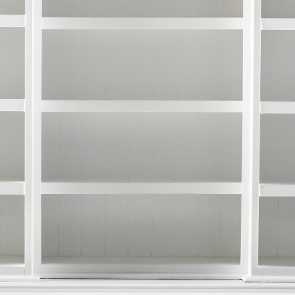 Antiqued White Solid Wood Three Drawer Pantry or Storage Closet - 87-inch