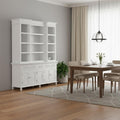 Antiqued White Solid Wood Three Drawer Pantry or Storage Closet - 87-inch