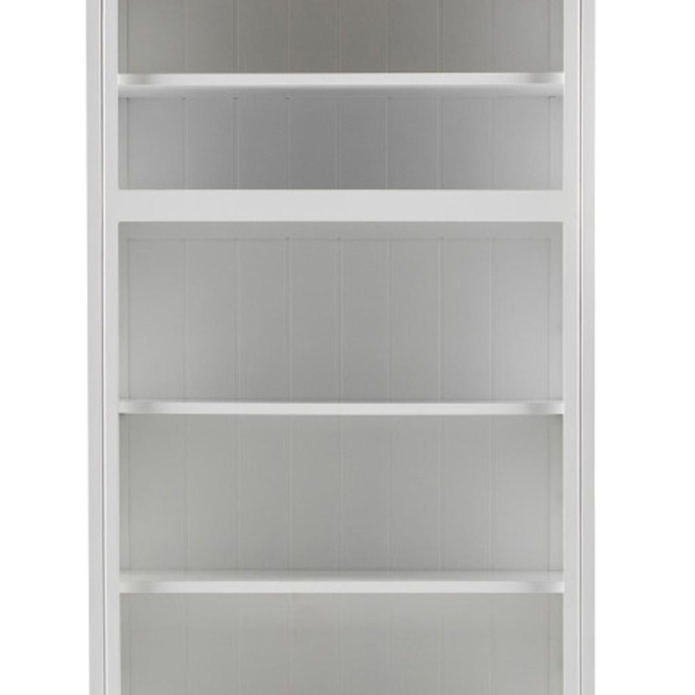 Antiqued White Solid Wood Seven Door Pantry or Storage Closet - 87-inch