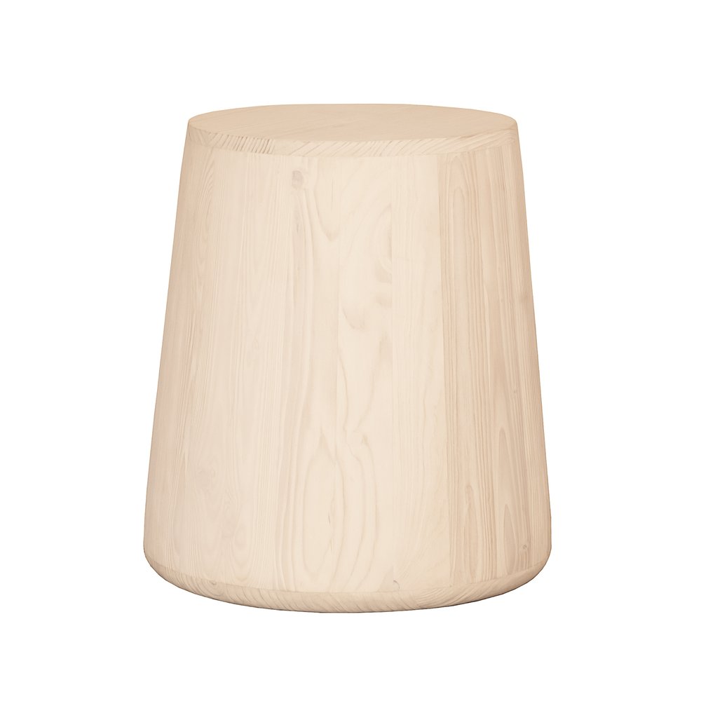 Natural Solid Wood Round End Table - 18-inch