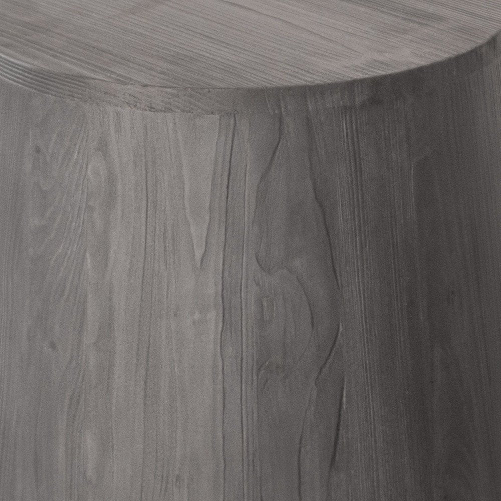 Ebony Solid Wood Round End Table - 18-inch