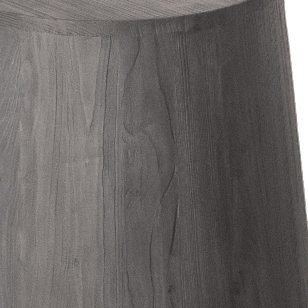 Ebony Solid Wood Round End Table - 18-inch