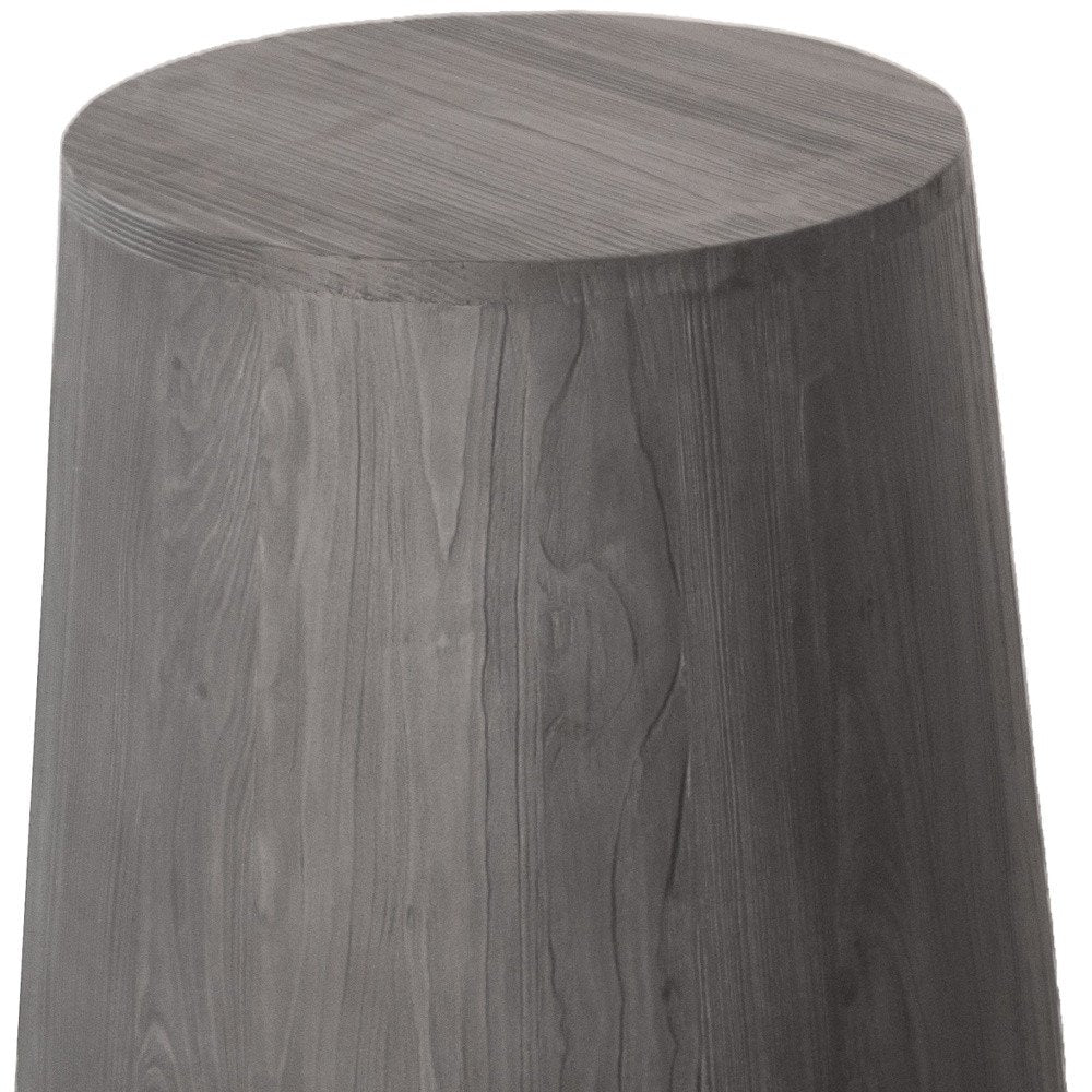 Ebony Solid Wood Round End Table - 18-inch